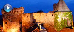 Vista nocturna de la fortaleza de Kalemegdan