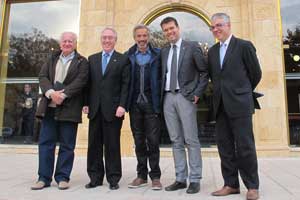 De izquierda a derecha Juan Echanove, Josep Poblet, Imanol Arias, Josep Maria Cruset y Octavi Bono