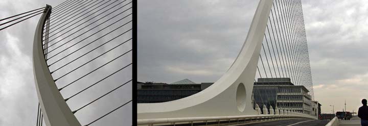 Puente Samuel Beckett en el barrio de Docklands, obra del espa�ol Santiago Calatrava.