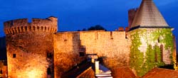 Vista nocturna de la fortaleza de Kalemegdan