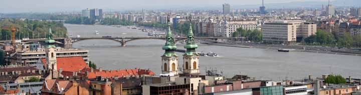 Vista del Danubio desde la Ciudadela, en la cima del monte G�llert