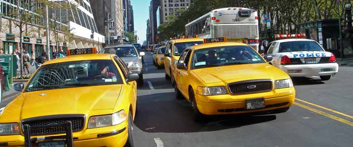 Los taxis amarillos son verdaderos emblemas de Nueva York