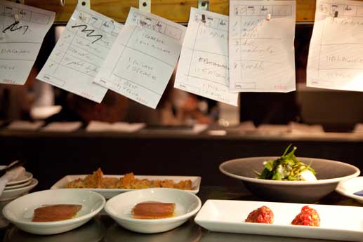 Algunos de los platos de la carta del restaurante Blau BCN